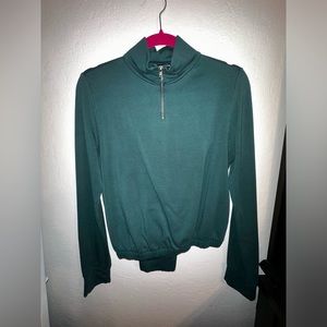 Fashion Nova Dark Green Two-Piece Sweatsuit - Size Small